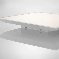 Panel LED Lindby Stenley, 4000 K, 60 cm x 60 cm, plateado/blanco
