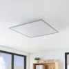 Panel LED Lindby Stenley, 4000 K, 60 cm x 60 cm, plateado/blanco