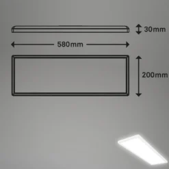 Panel LED Move, sensor, 58 x 20 cm, IP44, plástico, blanco