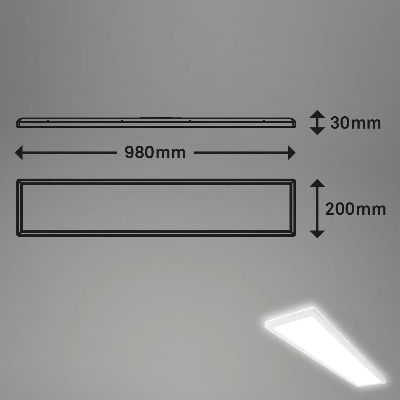Panel LED Move, sensor, 98 x 20 cm, IP44, plástico, blanco