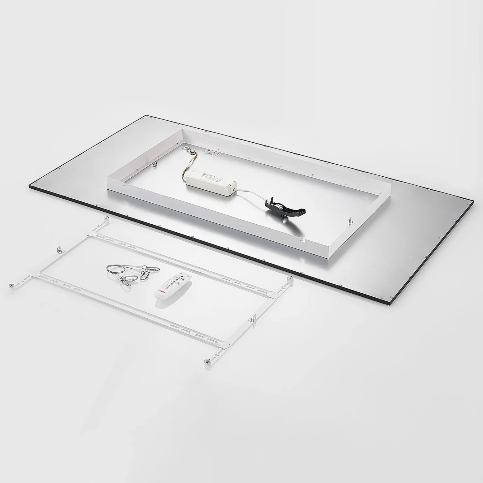 Panel LED Nelios de Lindby, 120 x 60 cm, CCT, negro, metal