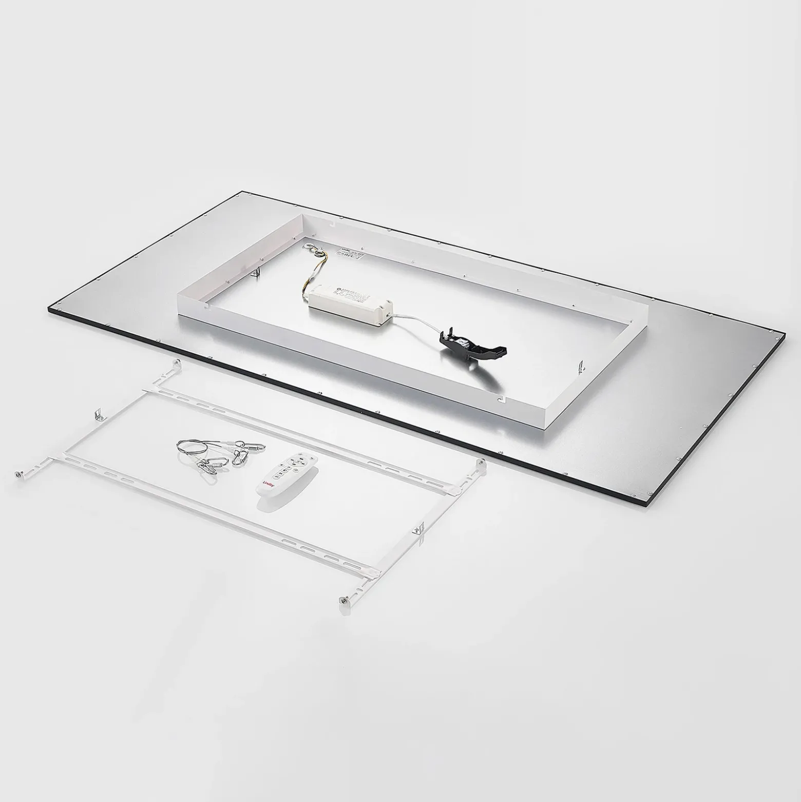 Panel LED Nelios de Lindby, 120 x 60 cm, CCT, negro, metal