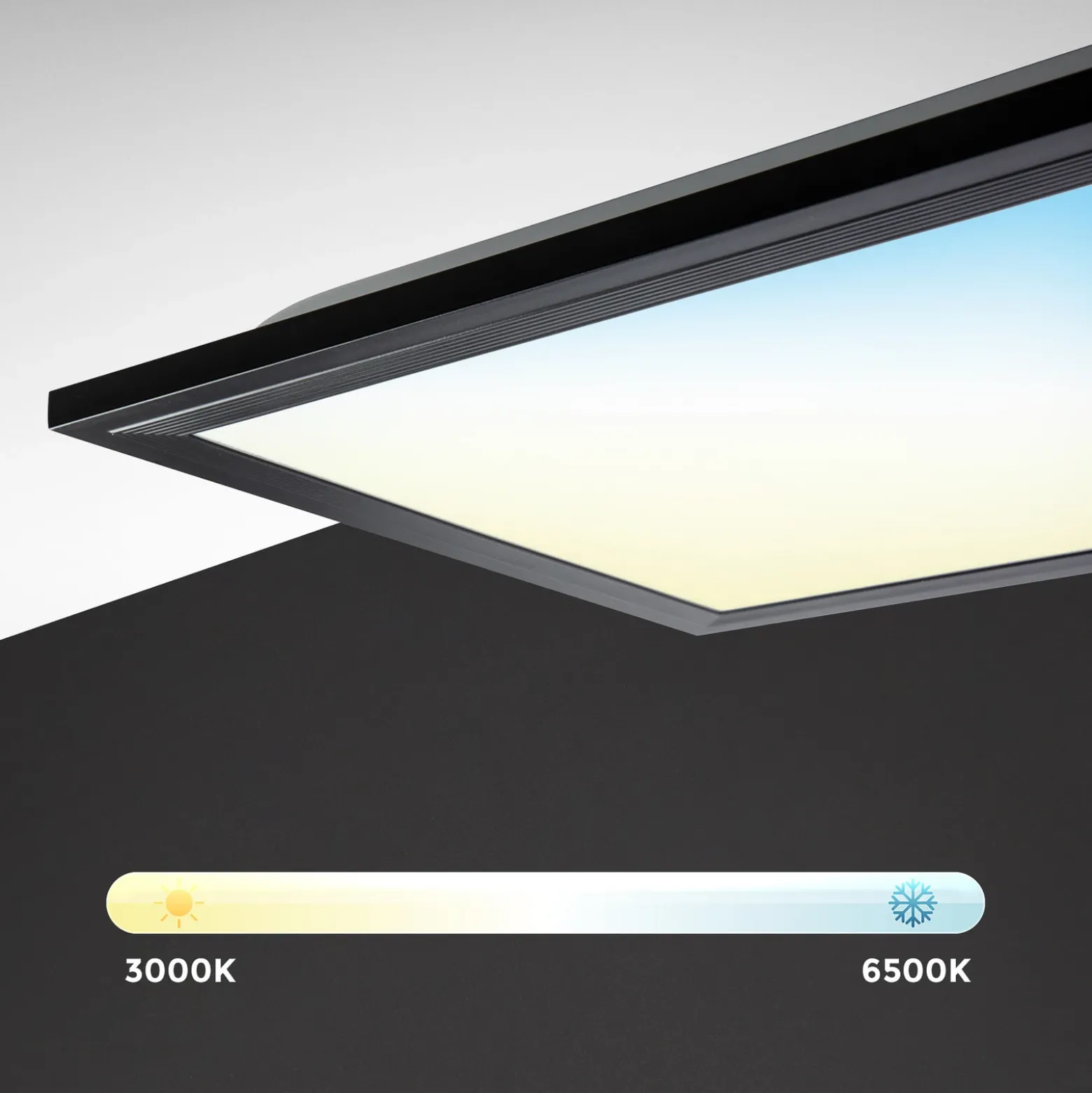 Panel LED Odin Control Remoto CCT, 100 x 25 cm, negro