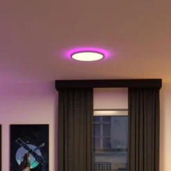 Panel LED Paulmann Atria Shine, Ø 40 cm, RGBW, blanco, IP20, atenuable.