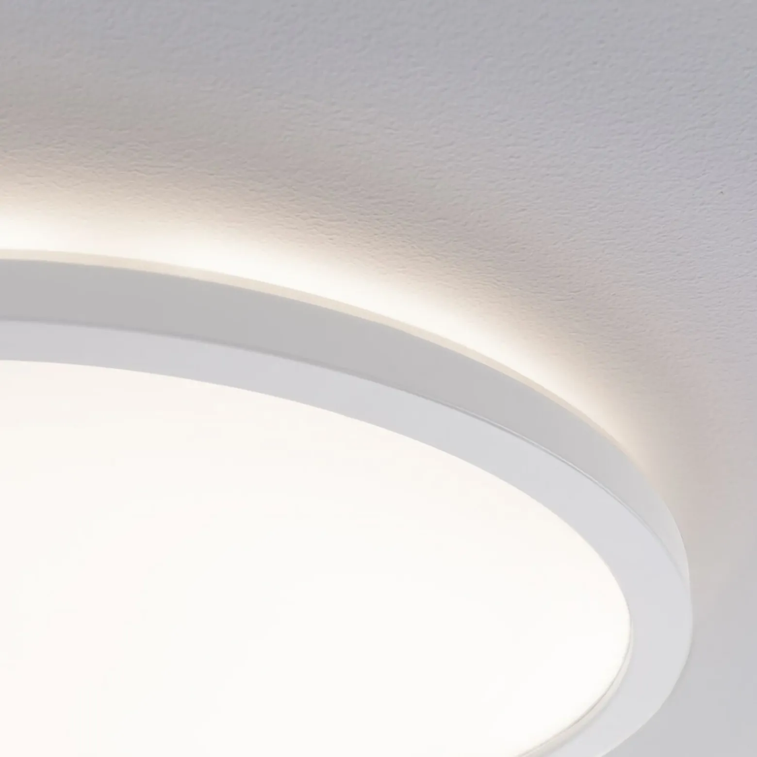 Panel LED Paulmann Atria Shine, Ø 29 cm, blanco, IP44, 3000 K, encendido/apagado
