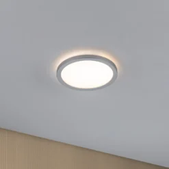 Panel LED Paulmann Atria Shine cromado, Ø 19 cm, 3000 K, encendido/apagado, IP20