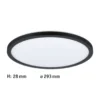 Panel LED Paulmann Atria Shine negro, Ø 29 cm, 3000 K, encendido/apagado