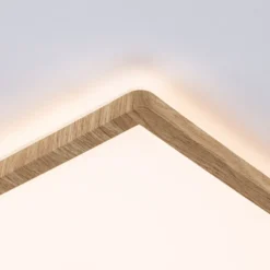 Panel LED Paulmann Atria Shine de 58 cm, acabado madera, IP44, 3000 K,