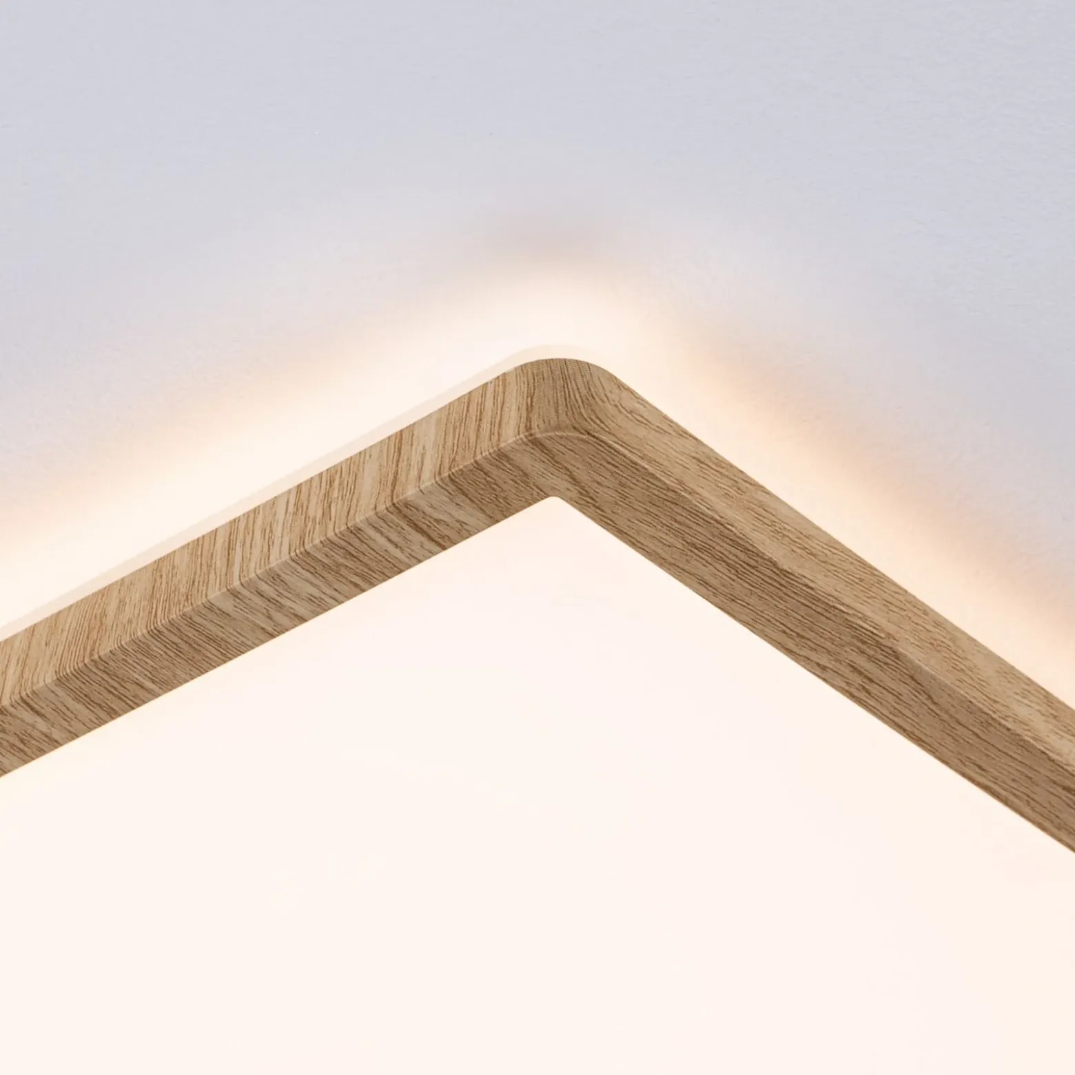 Panel LED Paulmann Atria Shine de 58 cm, acabado madera, IP44, 3000 K,