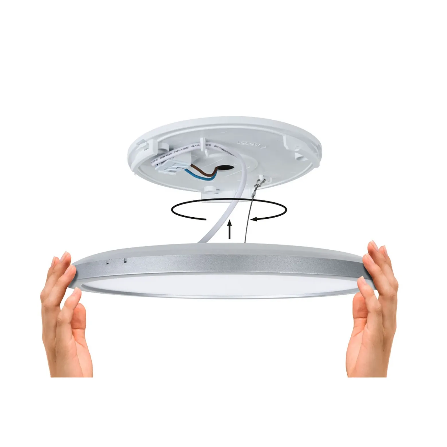 Panel LED Paulmann Atria Shine, Ø 19 cm, blanco, IP44, 3000 K, encendido/apagado