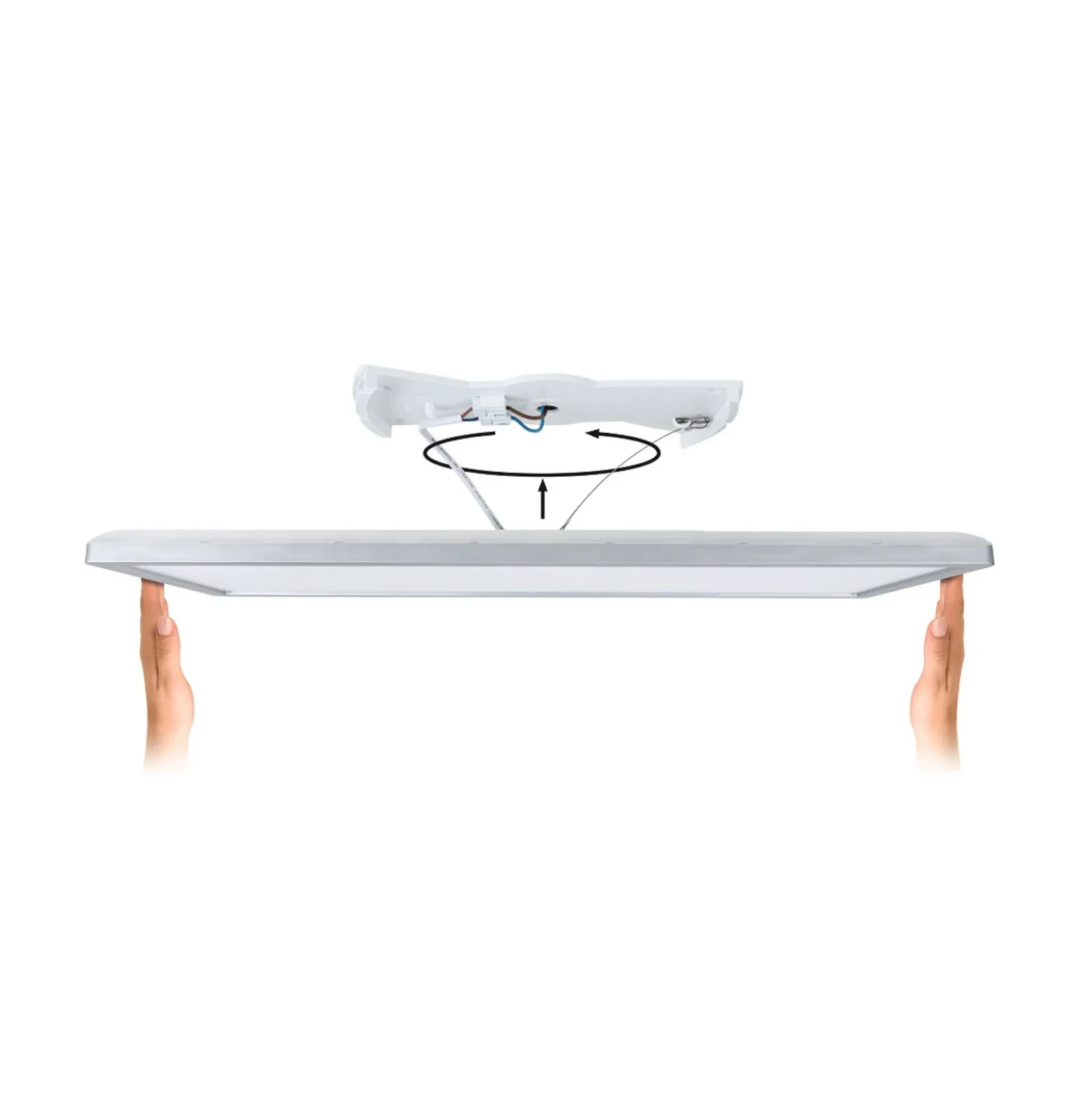 Panel LED Paulmann Atria Shine de 29 cm, acabado madera, IP44, 3000 K,