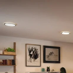 Panel LED Paulmann Atria Shine cromado, Ø 19 cm, 3000 K, encendido/apagado, IP20
