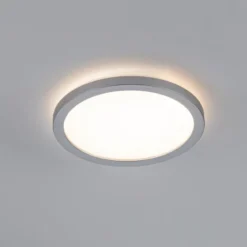 Panel LED Paulmann Atria Shine cromado, Ø 19 cm, 3000 K, encendido/apagado, IP20