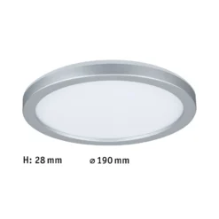 Panel LED Paulmann Atria Shine cromado, Ø 19 cm, 3000 K, encendido/apagado, IP20
