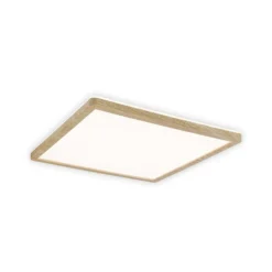 Panel LED Paulmann Atria Shine de 29 cm, acabado madera, IP44, 3000 K,