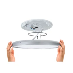 Panel LED Paulmann Atria Shine, Ø 19 cm, blanco, IP44, 3000 K, encendido/apagado
