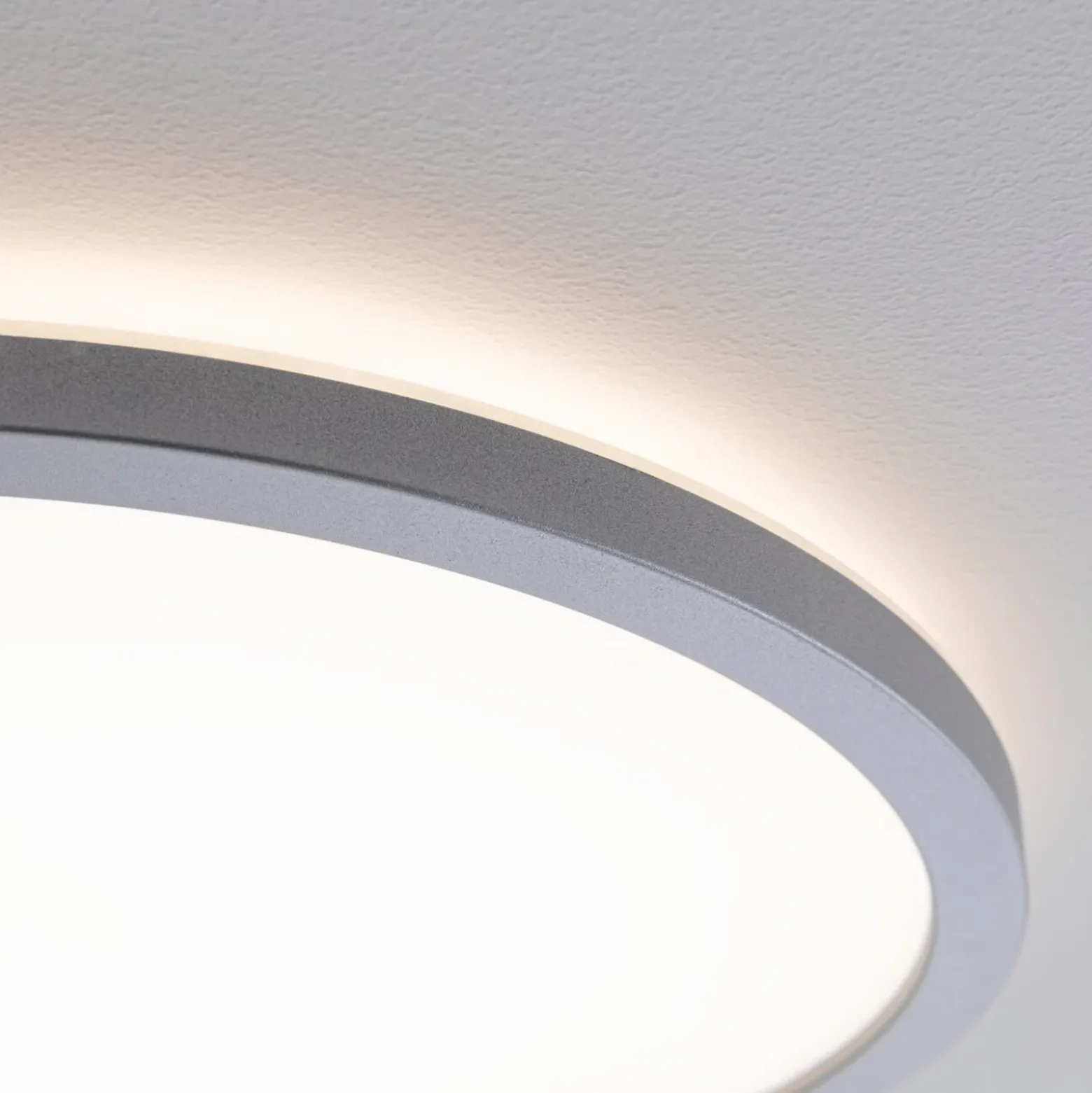 Panel LED Paulmann Atria Shine cromado, Ø 29 cm, 3000 K, encendido/apagado, IP20