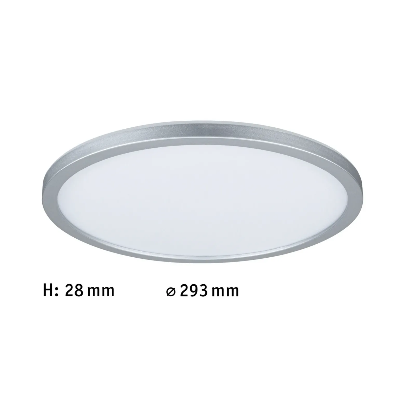 Panel LED Paulmann Atria Shine cromado, Ø 29 cm, 3000 K, encendido/apagado, IP20