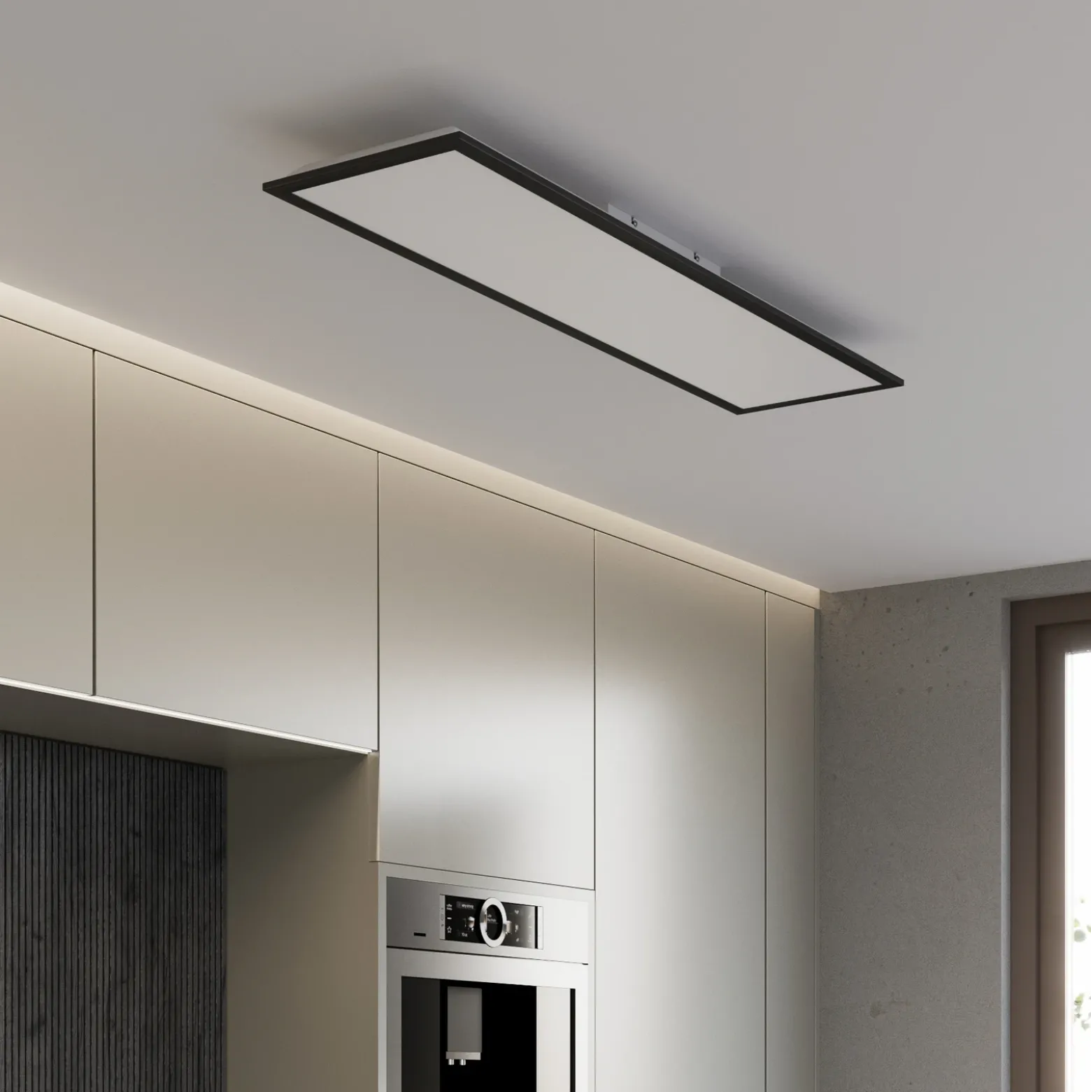 Panel LED Piatto CCT control remoto 100x25 negro