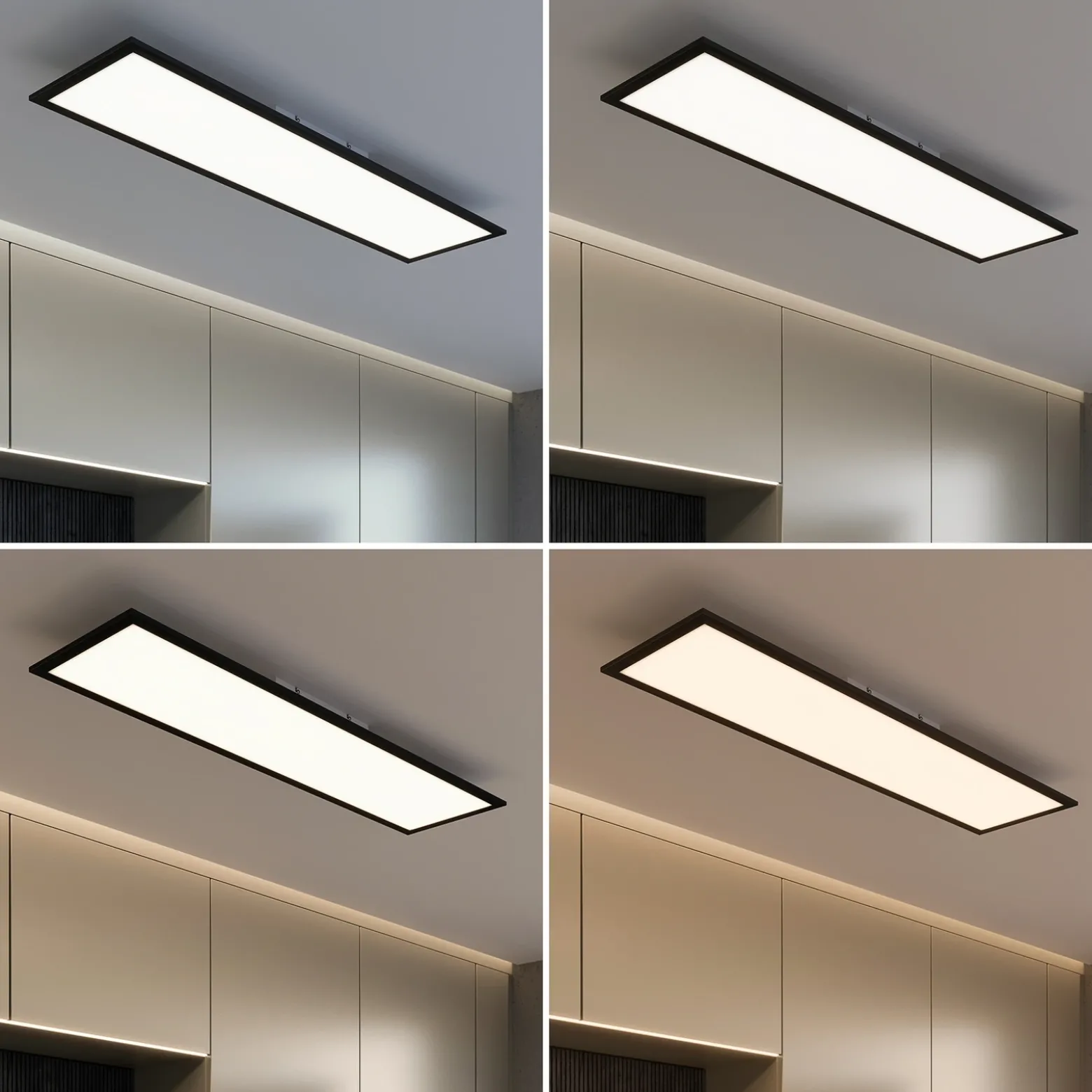 Panel LED Piatto CCT control remoto 100x25 negro