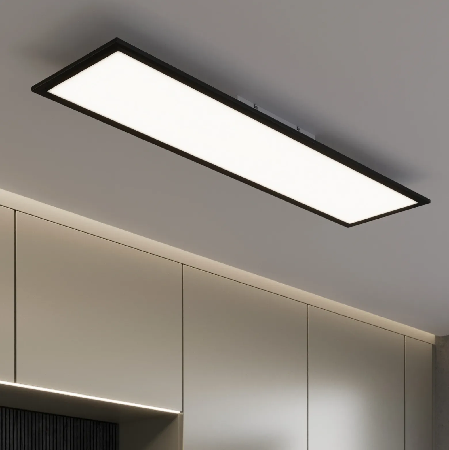Panel LED Piatto CCT control remoto 100x25 negro