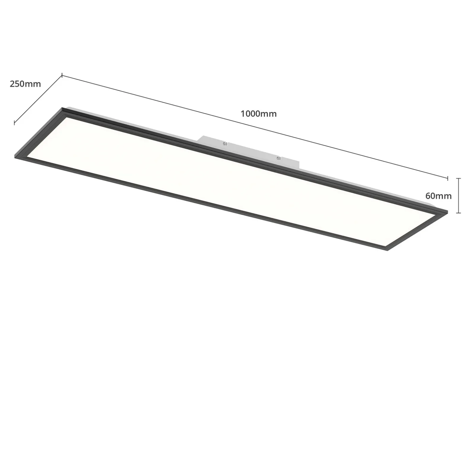 Panel LED Piatto CCT control remoto 100x25 negro