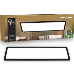 Panel LED Shallow on/off, 58 x 20 cm, negro, 840 Backlight