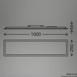 Panel LED Simple 100 x 25 cm, blanco, ultraplano, IP44, 4000 K