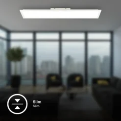Panel LED Simple 100 x 25 cm, blanco, ultraplano, IP44, 4000 K