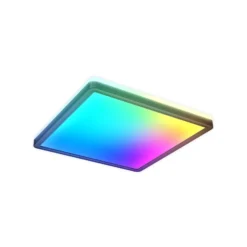 Panel LED Slim Control Remoto RGBW, 29 x 29 cm, negro, retroiluminación