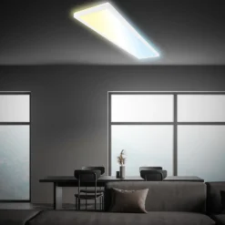 Panel LED Tava CCT, blanco, 98 x 20 cm, retroiluminado, plástico