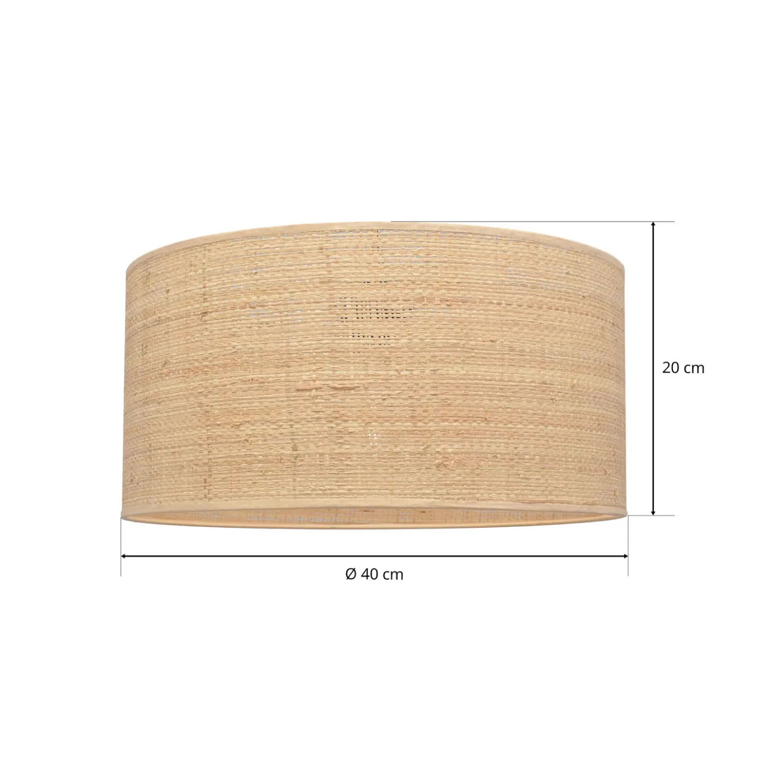 Pantalla Abba E27 Ø40/altura 20 cm, ratán