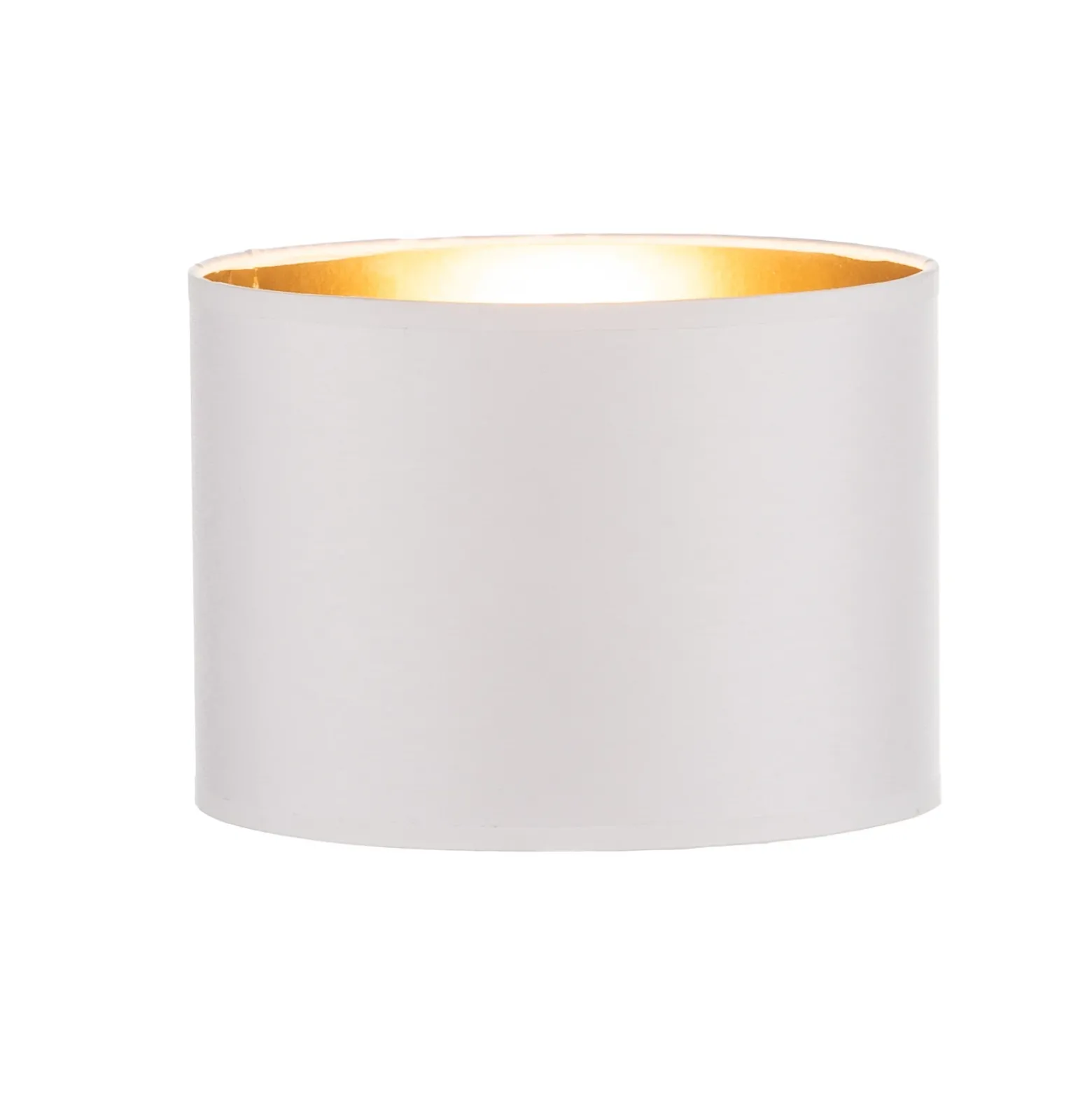 Pantalla Alba, Ø 20 cm, E27, blanco/dorado