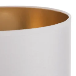 Pantalla Alba, Ø 20 cm, E27, blanco/dorado
