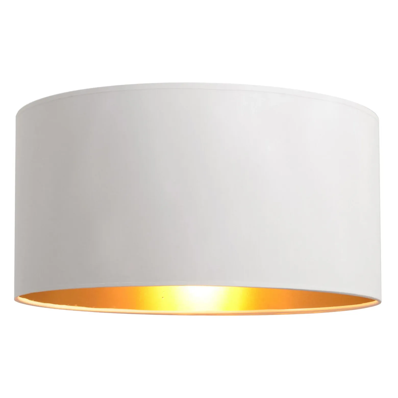 Pantalla Alba, Ø 40 cm, E27, blanco/dorado