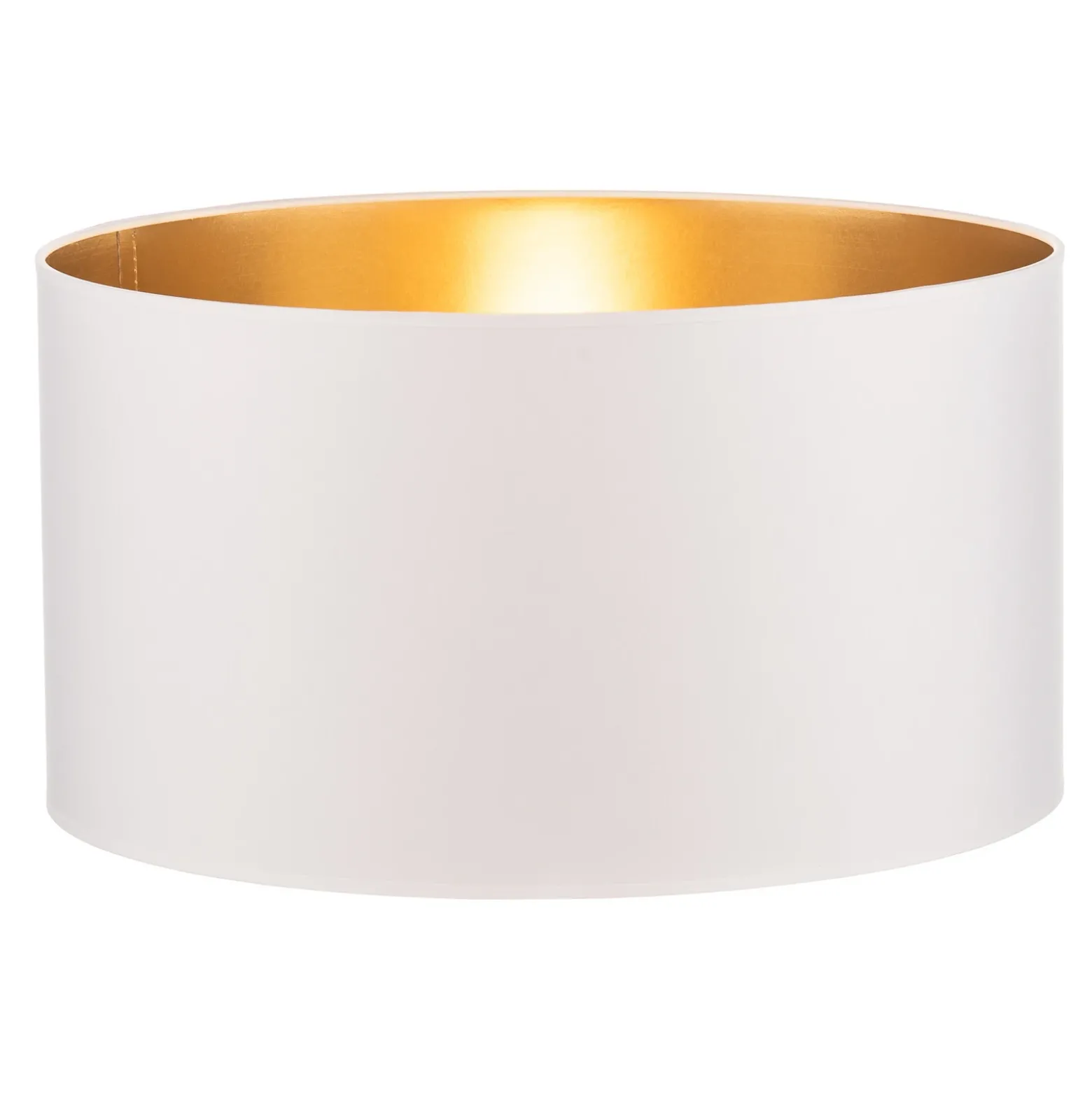 Pantalla Alba, Ø 45 cm, E27, blanco/dorado