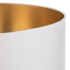 Pantalla Alba, Ø 45 cm, E27, blanco/dorado
