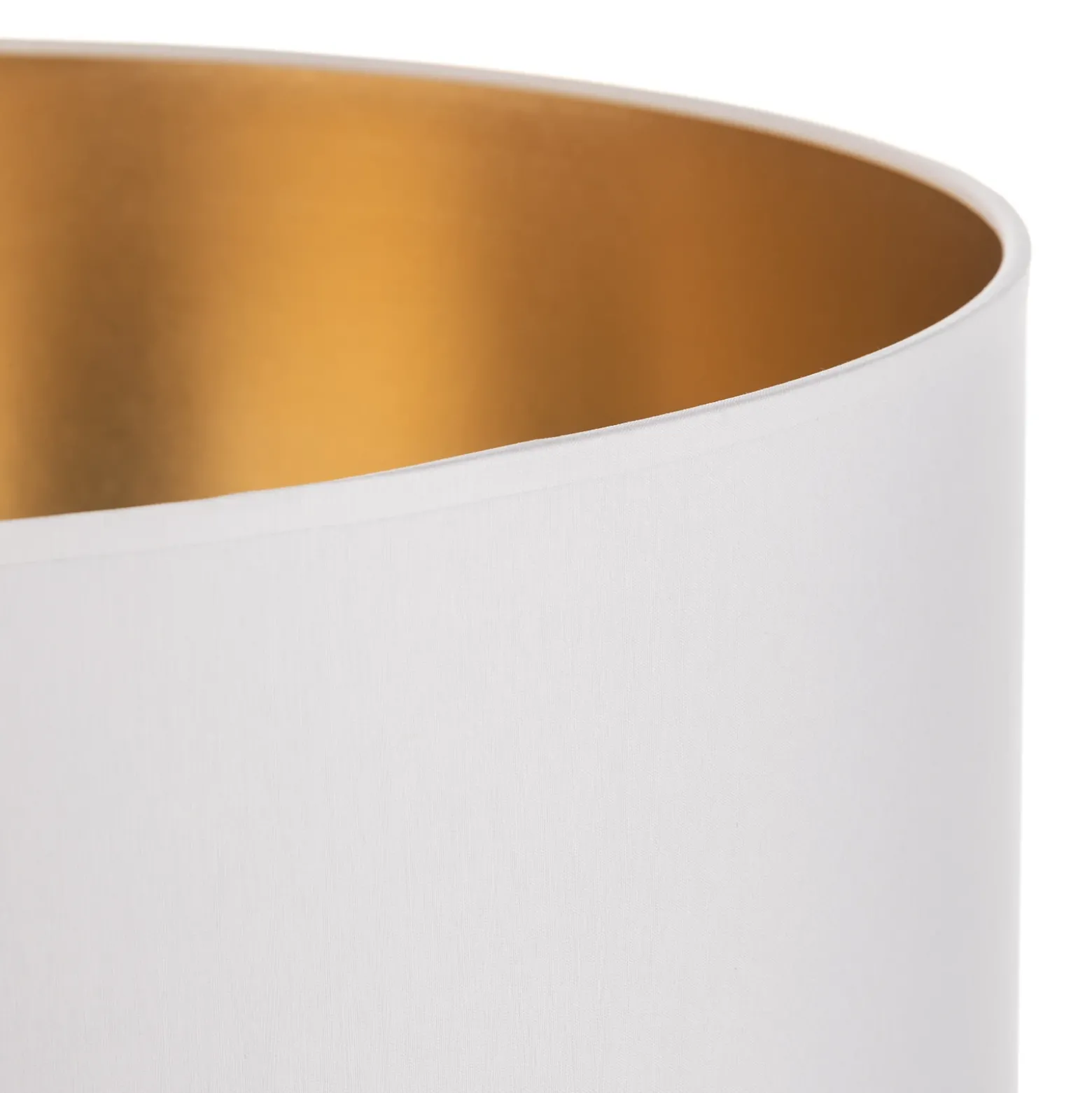 Pantalla Alba, Ø 45 cm, E27, blanco/dorado