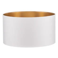 Pantalla Alba, Ø 45 cm, E27, blanco/dorado