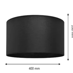 Pantalla Alba, Ø 40 cm, E27, negro