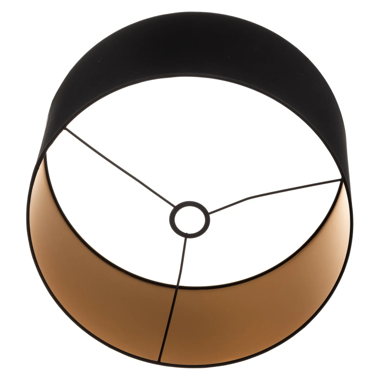Pantalla Alba, Ø 45 cm, E27, negro/dorado