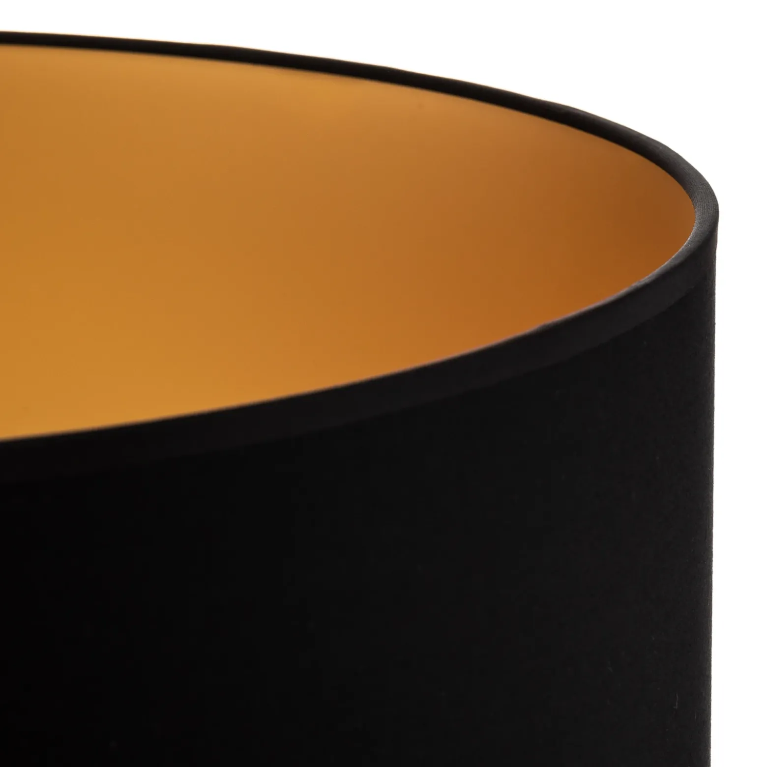 Pantalla Alba, Ø 45 cm, E27, negro/dorado