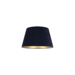 Pantalla Cone Altura 18 cm, azul oscuro/dorado