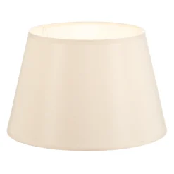 Pantalla Cone Altura 18 cm, chintz crudo/blanco