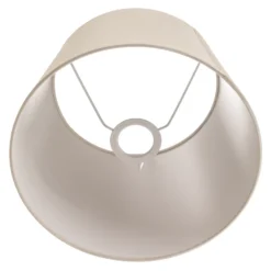 Pantalla Cone Altura 18 cm, chintz crudo/blanco