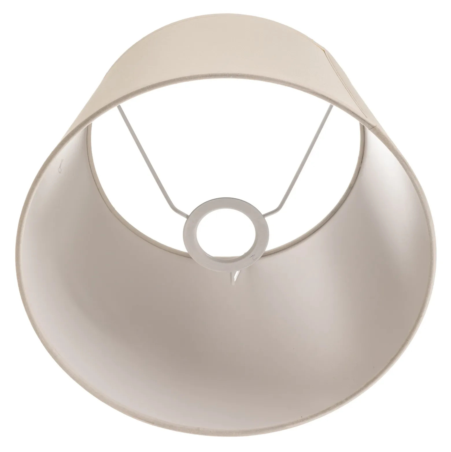 Pantalla Cone Altura 18 cm, chintz crudo/blanco