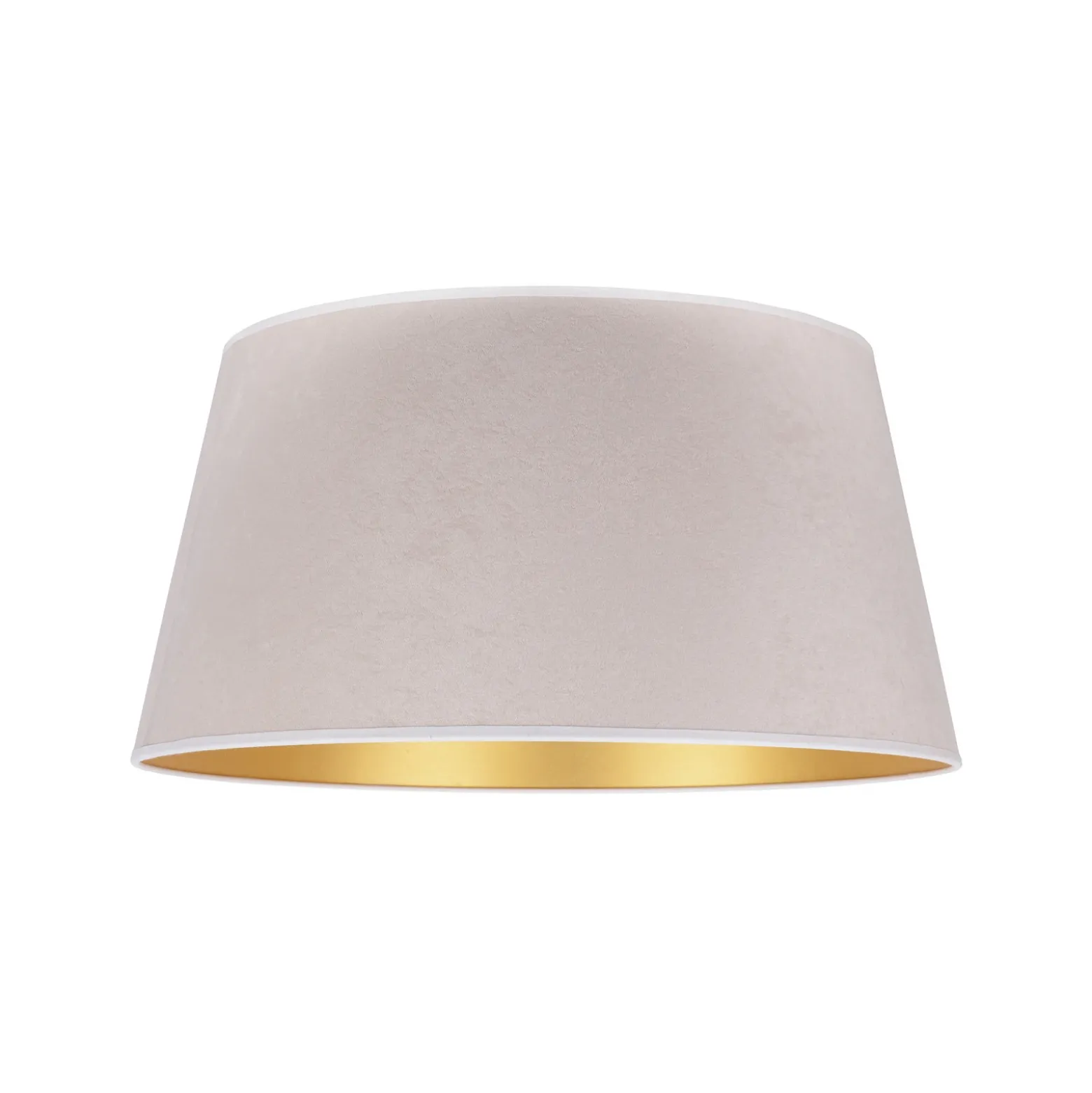 Pantalla Cone Altura 25,5 cm, crudo/dorado