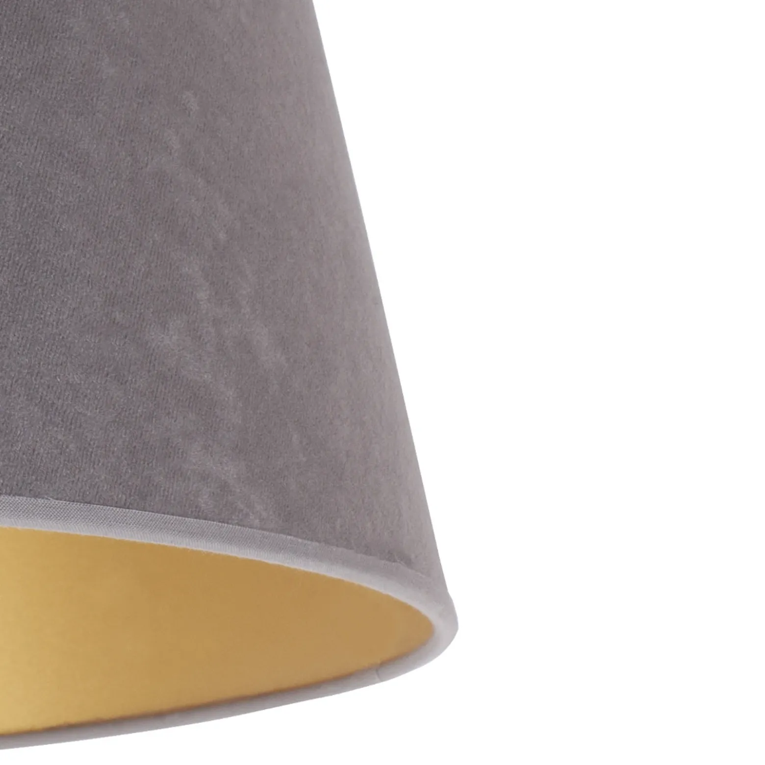 Pantalla Cone Altura 18 cm, gris/dorado