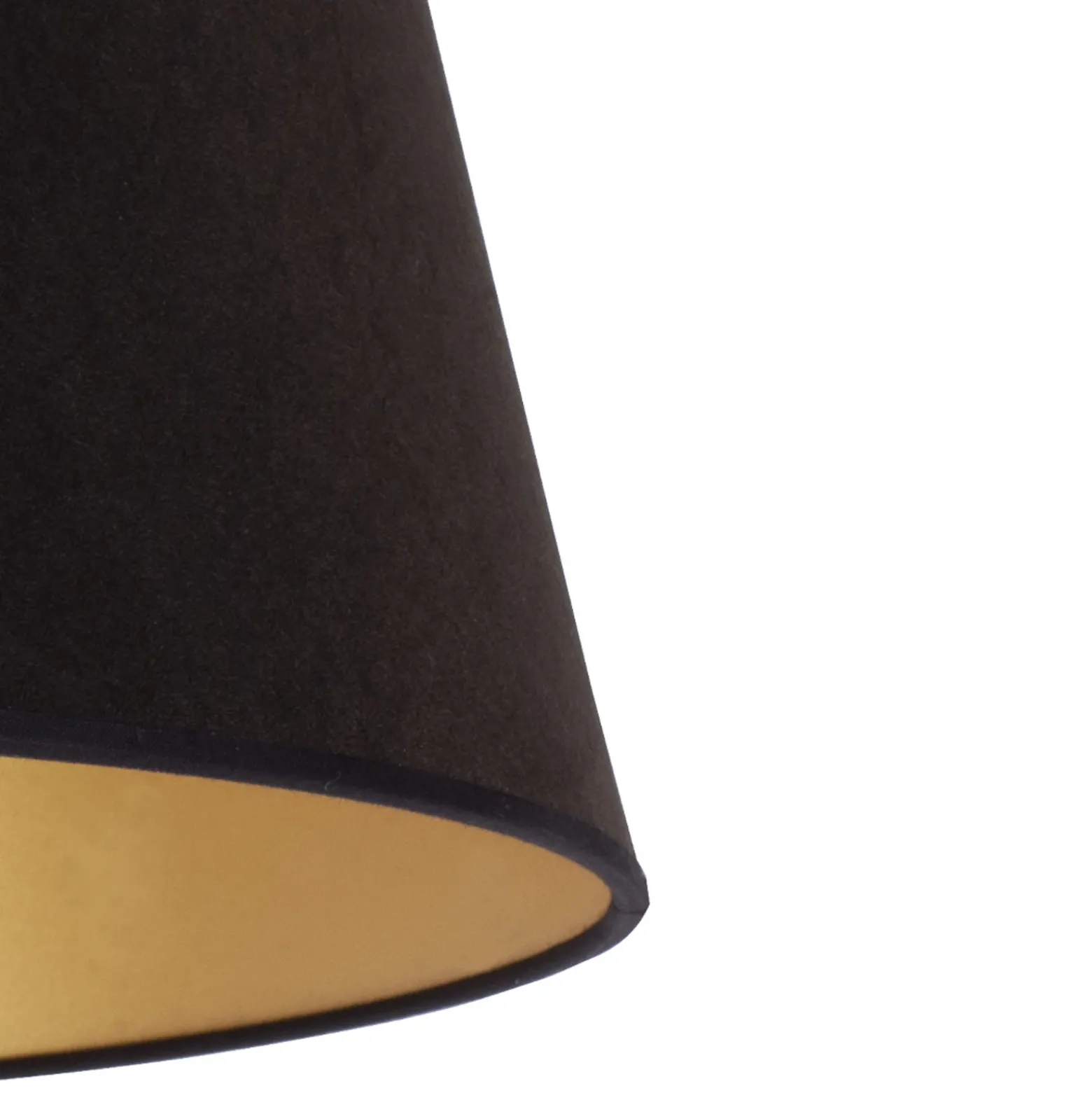 Pantalla Cone Altura 25,5 cm, negro/dorado