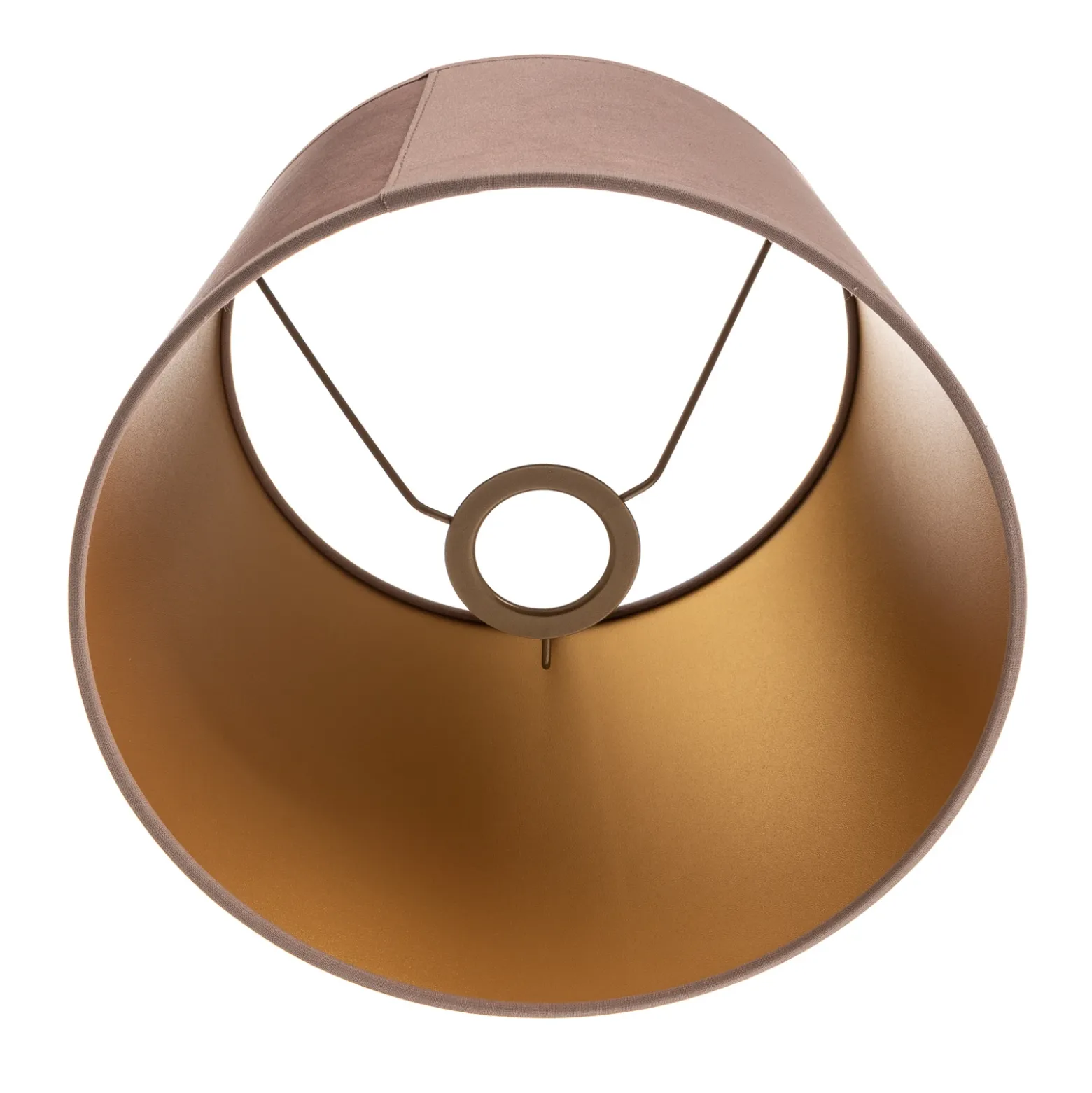 Pantalla Cone Altura 18 cm, rosa/dorado